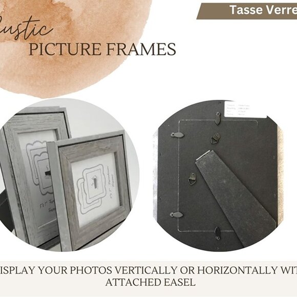 NEW 3-Pack 5x7 Rustic Picture Frames - Picture 7 of 9